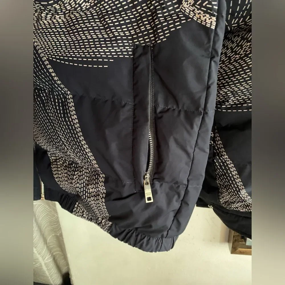 PADARY Puffer Jacket Men’s Navy Ski Pockets Full Zipper No Size
